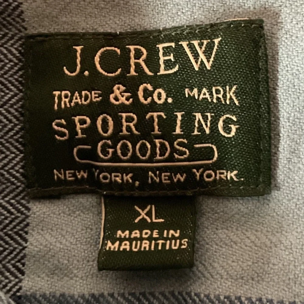 J. Crew Men's Y2K Plaid Print Long Sleeve Cotton Flannel Button Down Shirt Sz XL
